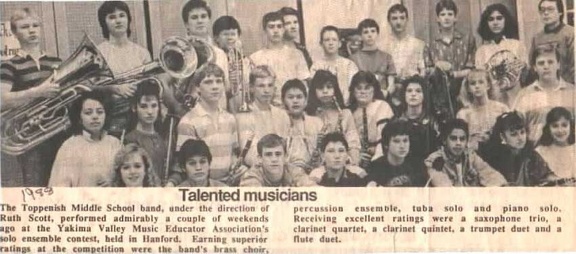 Middle School Band
1988