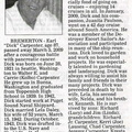 Earl 'Dick' Carpernter obituary - April 2009 - Class of 1939