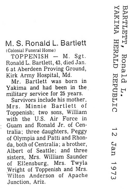 Ronald Bartlett obit - 1973
Class of '47?? R.J. Bartlett in Tohiscan