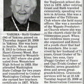 Ruth Graber obituary - Aug 2009 - former teacher