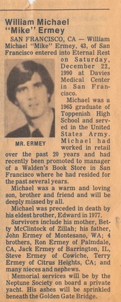 Mike Ermey obituary