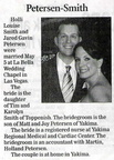 Holli Smith wedding announcement - May 2009 - Class of 2002