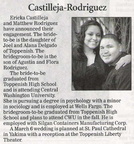 Ericka Castilleja ('06) &amp; Matthew Rodriguez ('05) engagement announcement - Feb 2010