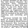 Donald 'Gabby' Galbraith Obituary - 1999