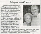 Russell ('45) &amp; Joyce Meyers - 60th Wedding Anniversary - Oct 2009