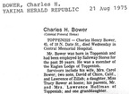 Charles Bower obit - 1975