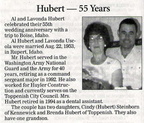 Al Hubert ('50) Anniversary announcement - Aug 2008