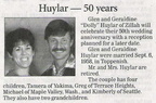 Glen Huylar ('53) - 50th Wedding Anniversary Announcement - Sept 2008