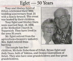 Shirley (Dorn) Eglet - 50th Wedding Anniversary - Sept 2008 - Class of 1957