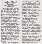 Melvin Gene Barnett obituary