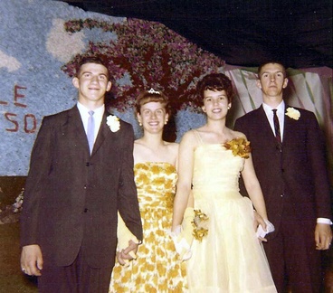 1963 Prom  John Schmella, Theresa Bradley, Janet Burns, and Tom Layman