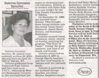 Delores Gonzales Sanchez obituary - June 2010 - Class of 1965