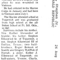 Stephen Ellenwood obituary - August 1968