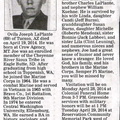 Ovila Joseph LaPlante obituary -  April 2014
