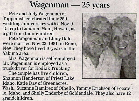 Judy (Dale) Wagenman - 2006
