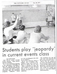 Contemporary World Problems class-Jan 1971  Can someone ID the 2 students in the front of the class?