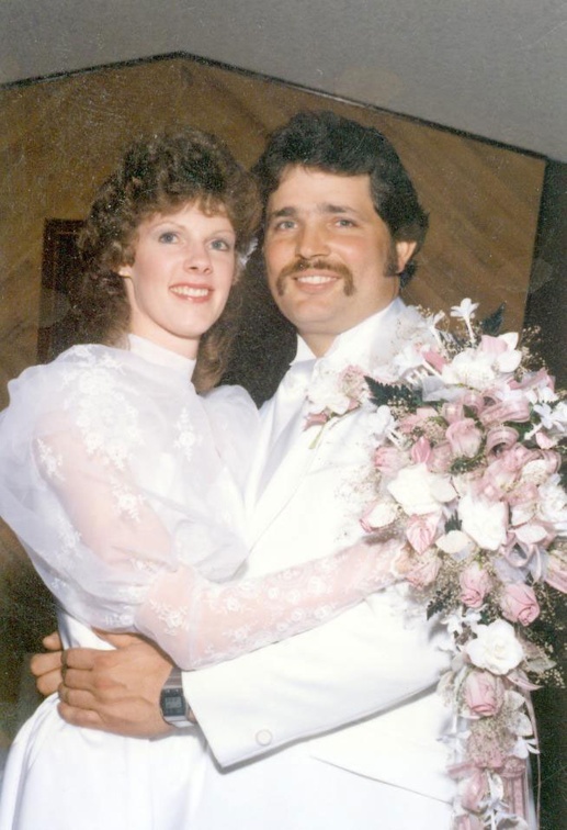 Dan Walker and his wife, Shelby, on their wedding day.