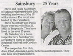 Steve Sainsbury - 25th Wedding Anniversary - May 2008 - Class of 1972
