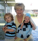 Sherry (Bowles) Dahlin ('76) with her 2 grandchildren: Ainsley Kate-5 mos &amp; Isaiah-2-1/2 - Oct 2008