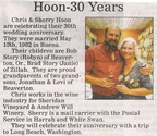 Chris Hoon ('79) &amp; Sherry Williams Hoon ('73) - May 2010 - 30th Wedding Anniversary