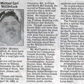 Michael McClintock ('80) obituary - April 2010
