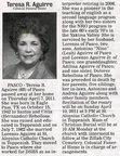Teresa Rebollosa Aguirre obituary - April 2011