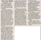 Sally Arens Smith Shields obituary - May 2009 -  Class of 1960?