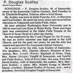 R. Douglas Scalley obit - Sept 1980. Class of 1952?