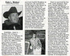 Dale Walker obituary - Jan 2011
