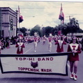 1974 Parade- Flag carriers, Drum majors(Scott Smith,Virgil Newman), Majorettes, band