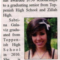 Sabrina Galaviz - Class of 2010 - Awarded Lions Club scholarship