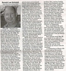 Ron Schmidt Obituary - May 2006