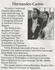 Cesario Hernandez wedding