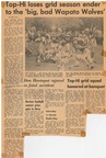 1963.1111 Toppenish High School Loses to Wapato 20-0 in final game of Season. Top Hi Grid Squad honored at Banquet. Maurine Winter wins Football Contest.