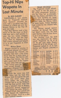 1963.1214 Toppenish Nips Wapato in Last Minute Cloyd Summers provided the go ahead points
