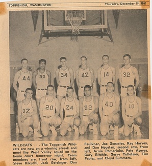 1963.1219 Wildcats 1963-64 Basketball Team Picture