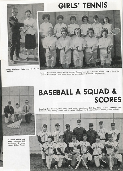 1964.05  Page 04 The Toppenish Annual presented to the Class of 1964 year High School Tennis Girls and Baseball Page.jpg