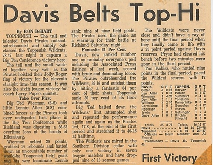 1964.0209 Davis Belts Toppenish 78 - 47 in Toppenish