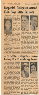 1964.0613 Boys and Girls State members announced