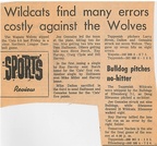1965.04 Toppenish Baseball in two loses one to Wapato 6-5 and the Other was a no hitter to Ellensburg Bulldogs