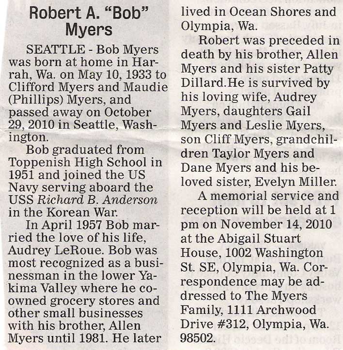 Bob Myers obituary