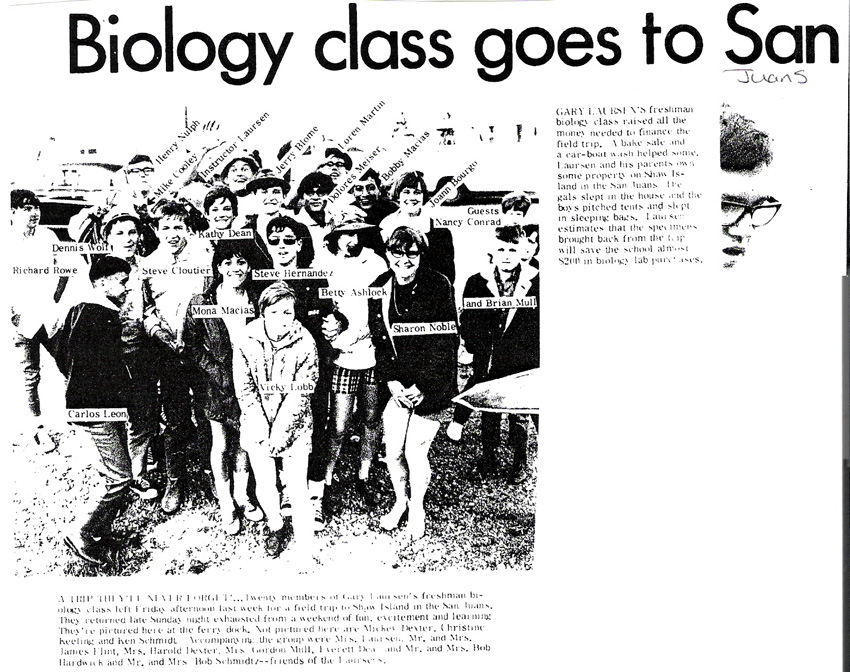 Class of '71 - Freshman biology trip to San Juans