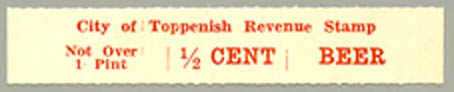 Half Cent Beer Revenue Stamp